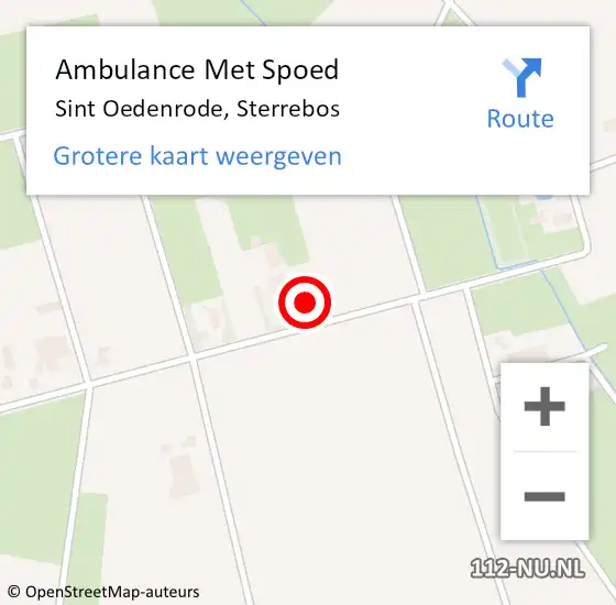 Locatie op kaart van de 112 melding: Ambulance Met Spoed Naar Sint Oedenrode, Sterrebos op 16 juli 2016 16:40