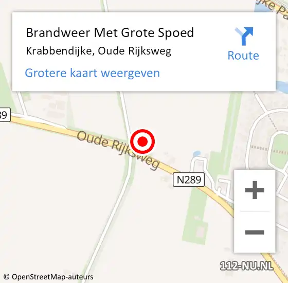 Locatie op kaart van de 112 melding: Brandweer Met Grote Spoed Naar Krabbendijke, Oude Rijksweg op 16 juli 2016 19:07