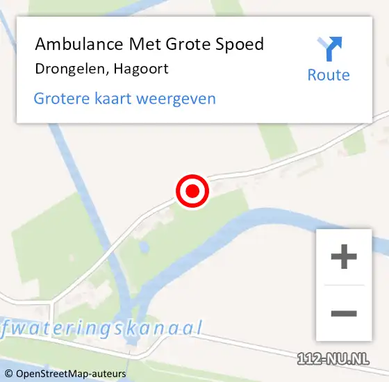 Locatie op kaart van de 112 melding: Ambulance Met Grote Spoed Naar Drongelen, Hagoort op 16 juli 2016 19:36