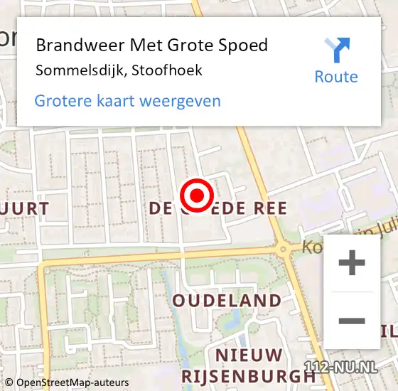 Locatie op kaart van de 112 melding: Brandweer Met Grote Spoed Naar Sommelsdijk, Stoofhoek op 17 juli 2016 02:14