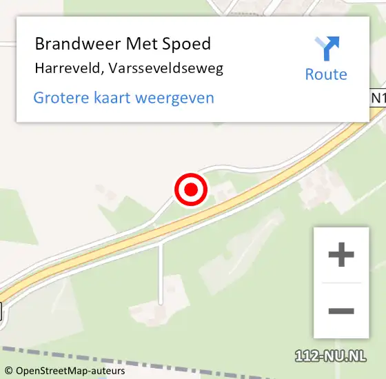 Locatie op kaart van de 112 melding: Brandweer Met Spoed Naar Harreveld, Varsseveldseweg op 17 juli 2016 04:05