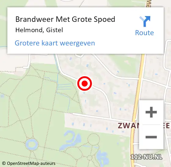 Locatie op kaart van de 112 melding: Brandweer Met Grote Spoed Naar Helmond, Gistel op 18 juli 2016 12:09