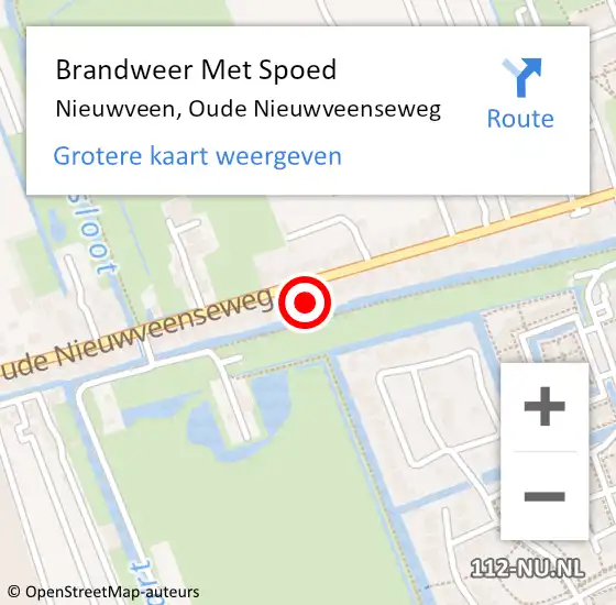 Locatie op kaart van de 112 melding: Brandweer Met Spoed Naar Nieuwveen, Oude Nieuwveenseweg op 18 juli 2016 13:32