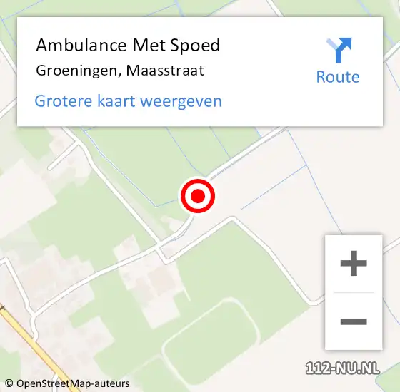 Locatie op kaart van de 112 melding: Ambulance Met Spoed Naar Groeningen, Maasstraat op 19 juli 2016 07:34