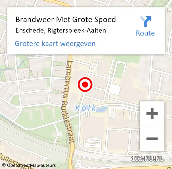 Locatie op kaart van de 112 melding: Brandweer Met Grote Spoed Naar Enschede, Rigtersbleek-Aalten op 19 juli 2016 09:08