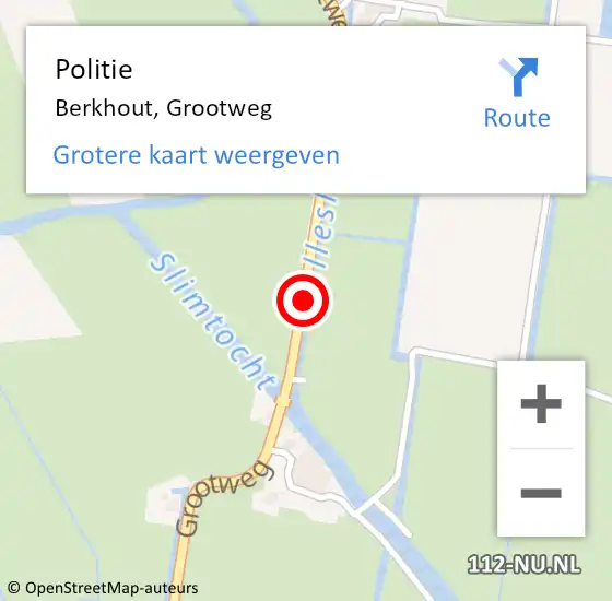 Locatie op kaart van de 112 melding: Politie Berkhout, Grootweg op 19 juli 2016 09:31