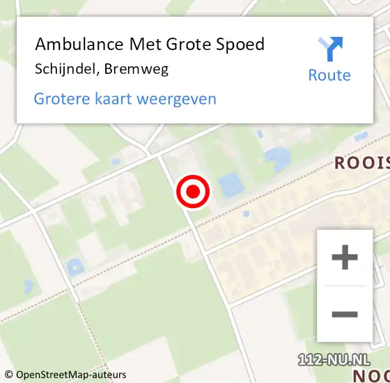 Locatie op kaart van de 112 melding: Ambulance Met Grote Spoed Naar Schijndel, Bremweg op 21 december 2013 17:35