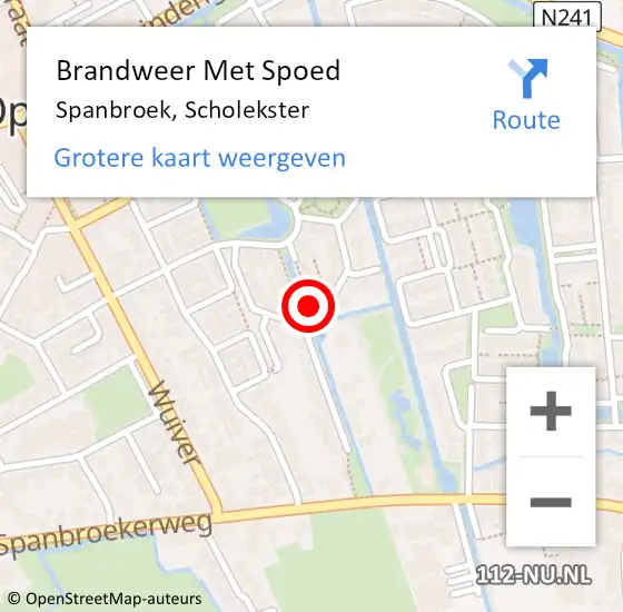 Locatie op kaart van de 112 melding: Brandweer Met Spoed Naar Spanbroek, Scholekster op 20 juli 2016 06:43