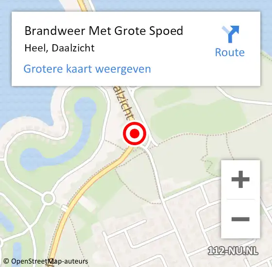 Locatie op kaart van de 112 melding: Brandweer Met Grote Spoed Naar Heel, Daalzicht op 20 juli 2016 16:05