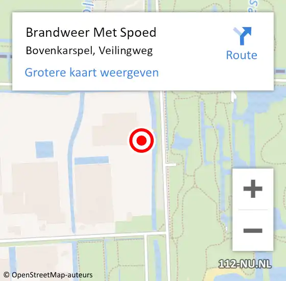 Locatie op kaart van de 112 melding: Brandweer Met Spoed Naar Bovenkarspel, Veilingweg op 20 juli 2016 19:06