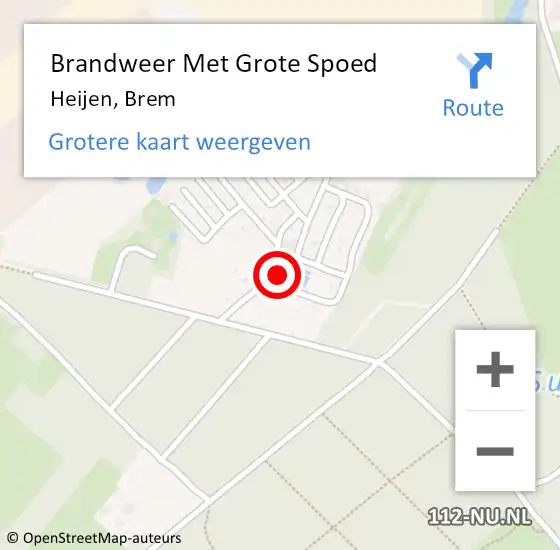 Locatie op kaart van de 112 melding: Brandweer Met Grote Spoed Naar Heijen, Brem op 20 juli 2016 19:29