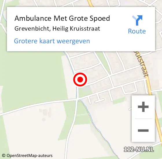 Locatie op kaart van de 112 melding: Ambulance Met Grote Spoed Naar Grevenbicht, Heilig Kruisstraat op 21 december 2013 21:31