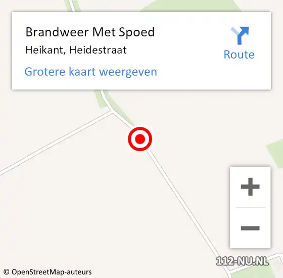 Locatie op kaart van de 112 melding: Brandweer Met Spoed Naar Heikant, Heidestraat op 21 juli 2016 05:17
