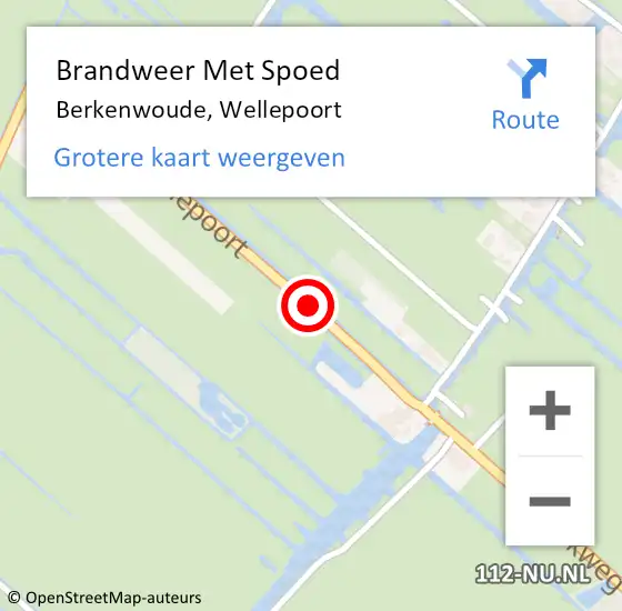 Locatie op kaart van de 112 melding: Brandweer Met Spoed Naar Berkenwoude, Wellepoort op 21 juli 2016 06:21