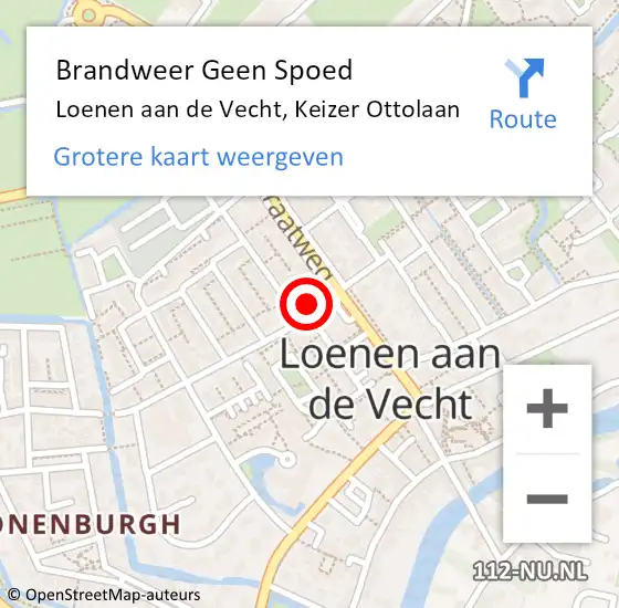 Locatie op kaart van de 112 melding: Brandweer Geen Spoed Naar Loenen aan de Vecht, Keizer Ottolaan op 21 juli 2016 16:29