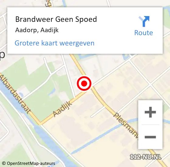 Locatie op kaart van de 112 melding: Brandweer Geen Spoed Naar Aadorp, Aadijk op 21 juli 2016 17:05