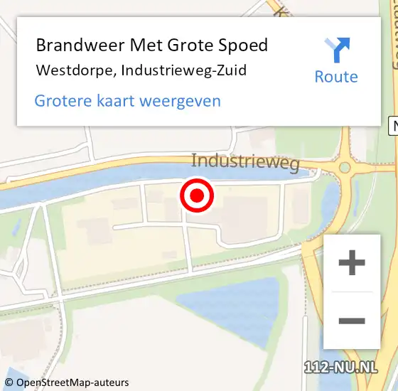 Locatie op kaart van de 112 melding: Brandweer Met Grote Spoed Naar Westdorpe, Industrieweg-Zuid op 21 juli 2016 17:57