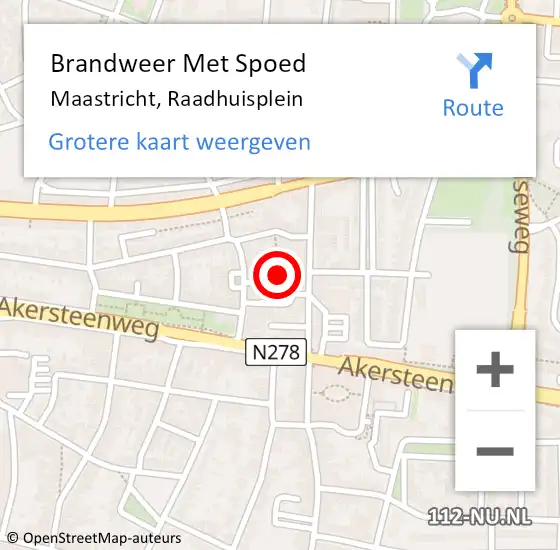 Locatie op kaart van de 112 melding: Brandweer Met Spoed Naar Maastricht, Raadhuisplein op 22 juli 2016 05:28