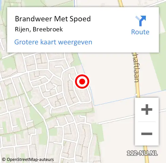 Locatie op kaart van de 112 melding: Brandweer Met Spoed Naar Rijen, Breebroek op 22 juli 2016 08:19