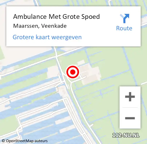 Locatie op kaart van de 112 melding: Ambulance Met Grote Spoed Naar Maarssen, Veenkade op 22 juli 2016 09:35