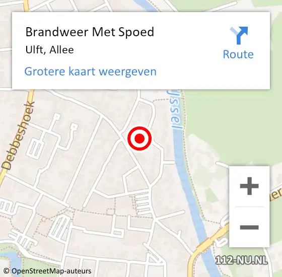 Locatie op kaart van de 112 melding: Brandweer Met Spoed Naar Ulft, Allee op 22 juli 2016 10:01