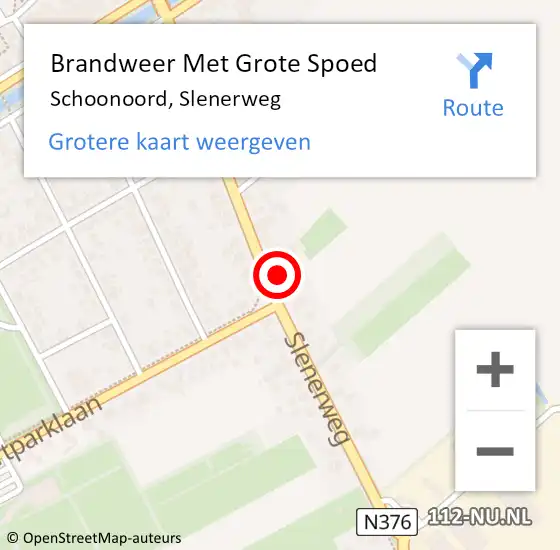 Locatie op kaart van de 112 melding: Brandweer Met Grote Spoed Naar Schoonoord, Slenerweg op 22 juli 2016 13:27