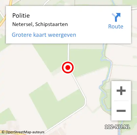 Locatie op kaart van de 112 melding: Politie Netersel, Schipstaarten op 23 juli 2016 13:52