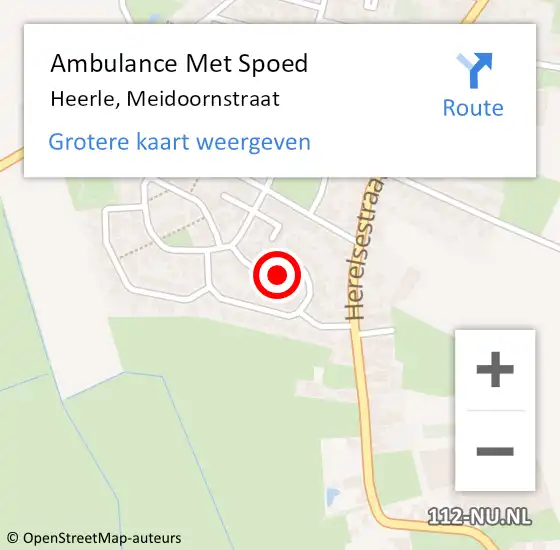 Locatie op kaart van de 112 melding: Ambulance Met Spoed Naar Heerle, Meidoornstraat op 23 juli 2016 17:34