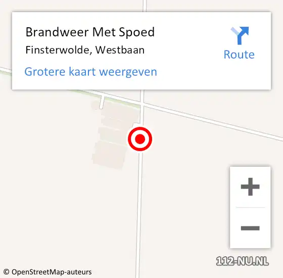 Locatie op kaart van de 112 melding: Brandweer Met Spoed Naar Finsterwolde, Westbaan op 24 juli 2016 07:59