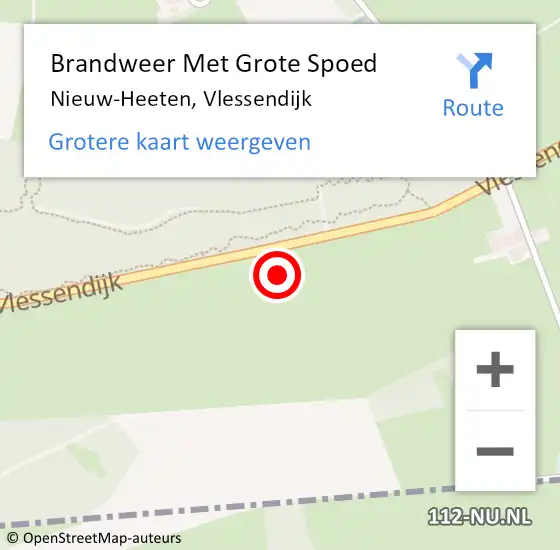 Locatie op kaart van de 112 melding: Brandweer Met Grote Spoed Naar Nieuw-Heeten, Vlessendijk op 24 juli 2016 22:29