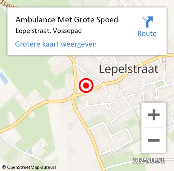 Locatie op kaart van de 112 melding: Ambulance Met Grote Spoed Naar Lepelstraat, Vossepad op 25 juli 2016 06:36