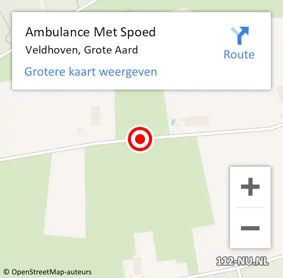 Locatie op kaart van de 112 melding: Ambulance Met Spoed Naar Veldhoven, Grote Aard op 25 juli 2016 13:13