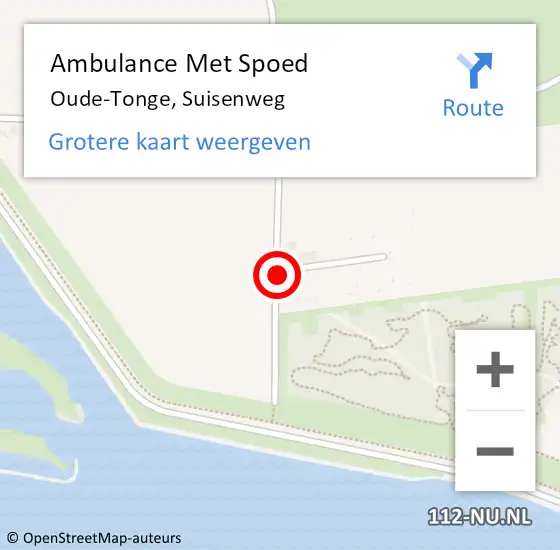 Locatie op kaart van de 112 melding: Ambulance Met Spoed Naar Oude-Tonge, Suisenweg op 25 juli 2016 16:30
