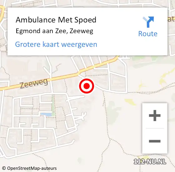 Locatie op kaart van de 112 melding: Ambulance Met Spoed Naar Egmond aan Zee, Zeeweg op 25 juli 2016 17:50