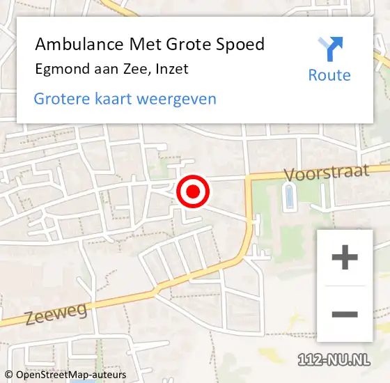Locatie op kaart van de 112 melding: Ambulance Met Grote Spoed Naar Egmond aan Zee, Inzet op 25 juli 2016 21:22