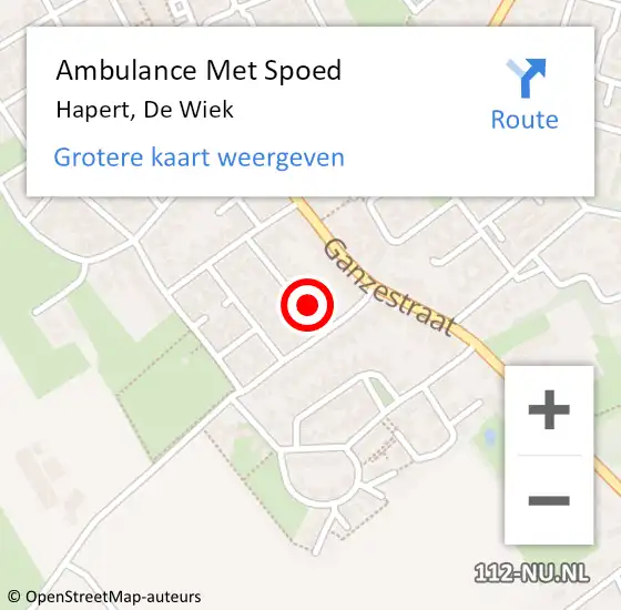 Locatie op kaart van de 112 melding: Ambulance Met Spoed Naar Hapert, De Wiek op 26 juli 2016 05:23