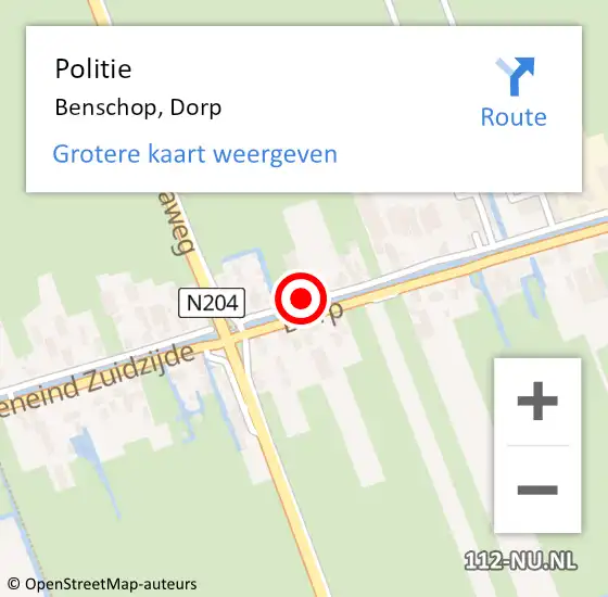 Locatie op kaart van de 112 melding: Politie Benschop, Dorp op 26 juli 2016 13:46