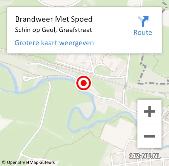 Locatie op kaart van de 112 melding: Brandweer Met Spoed Naar Schin op Geul, Graafstraat op 26 juli 2016 16:44