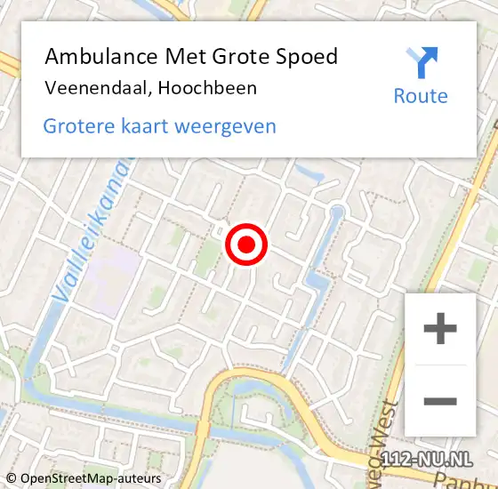 Locatie op kaart van de 112 melding: Ambulance Met Grote Spoed Naar Veenendaal, Hoochbeen op 26 juli 2016 18:25