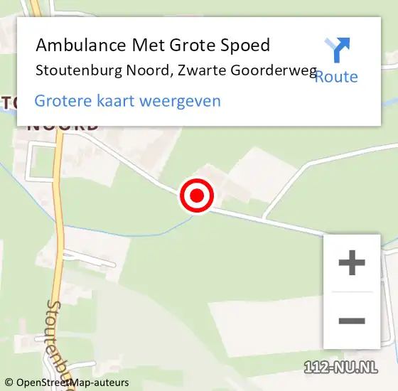 Locatie op kaart van de 112 melding: Ambulance Met Grote Spoed Naar Stoutenburg Noord, Zwarte Goorderweg op 26 juli 2016 20:50