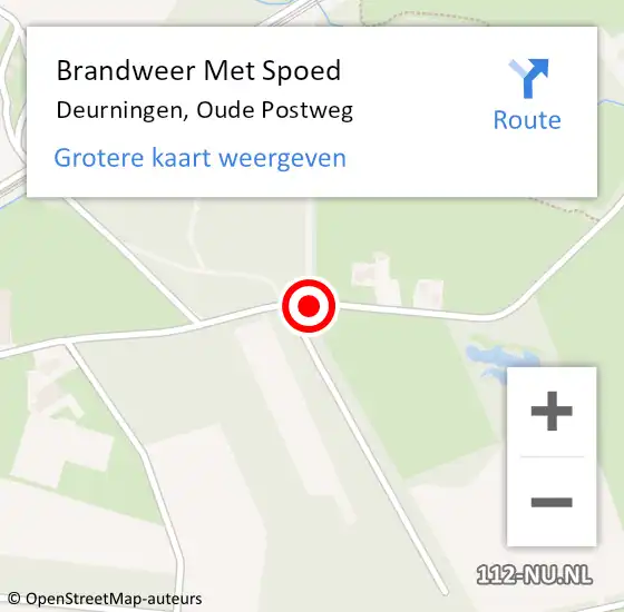 Locatie op kaart van de 112 melding: Brandweer Met Spoed Naar Deurningen, Oude Postweg op 26 juli 2016 22:09