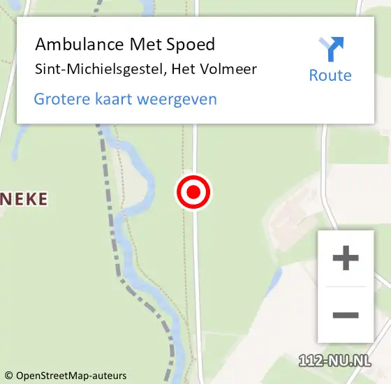 Locatie op kaart van de 112 melding: Ambulance Met Spoed Naar Sint-Michielsgestel, Het Volmeer op 27 juli 2016 04:55