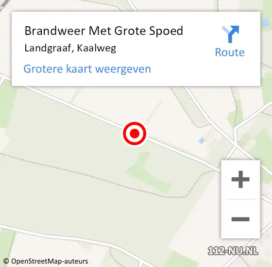 Locatie op kaart van de 112 melding: Brandweer Met Grote Spoed Naar Landgraaf, Kaalweg op 27 juli 2016 18:39