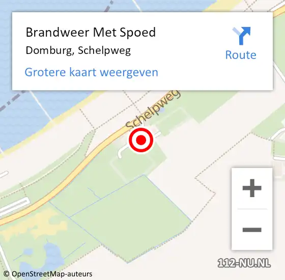 Locatie op kaart van de 112 melding: Brandweer Met Spoed Naar Domburg, Schelpweg op 28 juli 2016 20:13