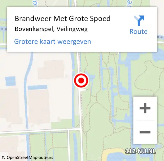 Locatie op kaart van de 112 melding: Brandweer Met Grote Spoed Naar Bovenkarspel, Veilingweg op 29 juli 2016 00:15