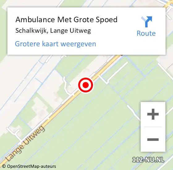 Locatie op kaart van de 112 melding: Ambulance Met Grote Spoed Naar Schalkwijk, Lange Uitweg op 29 juli 2016 15:52