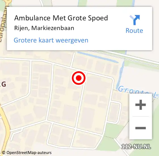 Locatie op kaart van de 112 melding: Ambulance Met Grote Spoed Naar Rijen, Markiezenbaan op 29 juli 2016 19:47