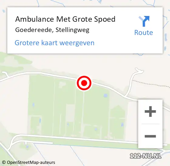 Locatie op kaart van de 112 melding: Ambulance Met Grote Spoed Naar Goedereede, Stellingweg op 30 juli 2016 10:55