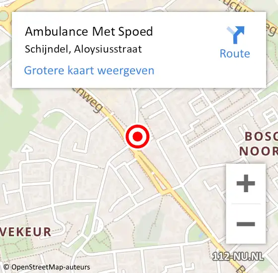 Locatie op kaart van de 112 melding: Ambulance Met Spoed Naar Schijndel, Aloysiusstraat op 30 juli 2016 11:32