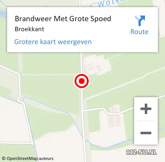 Locatie op kaart van de 112 melding: Brandweer Met Grote Spoed Naar Broekkant op 30 juli 2016 14:12